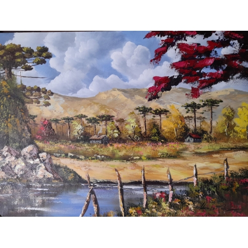 Quadro paisagem com Moldura