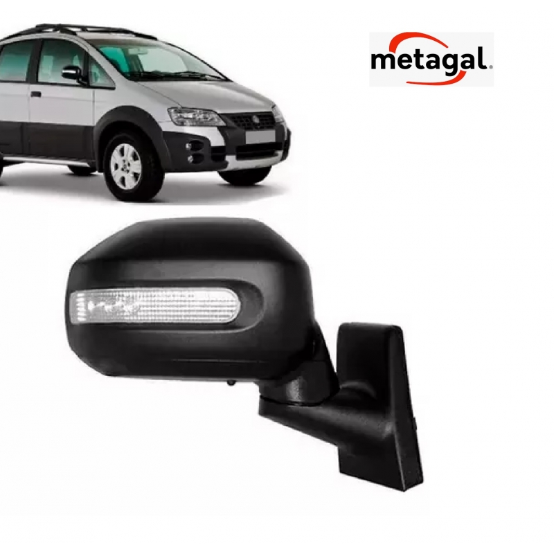 ESPELHO RETROVISOR DIR IDEA 2007/2010 100172050RTRE96CE PISCA LED ELÉT METAGAL