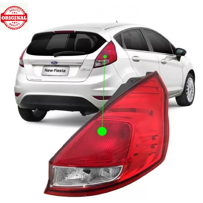 LANTERNA TRASEIRA ESQ FORD NEW FIESTA D3BB13405AC/LA79616 ORIGINAL 2013/2017