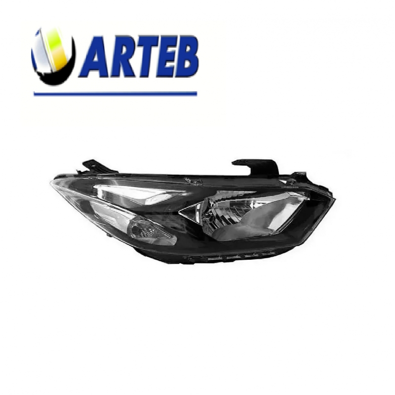 FAROL DIREITO 52142403 ARTEB 0160986 MÁSCARA NEGRA GM PRISMA/ONIX (2017 A 2019)