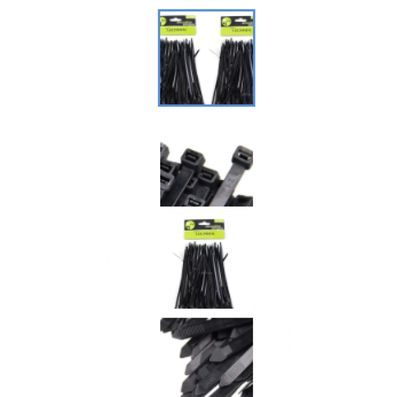 ABRACADEIRA DE NYLON 3.6MM X 250MM PACOTE COM 100 UNIDADES