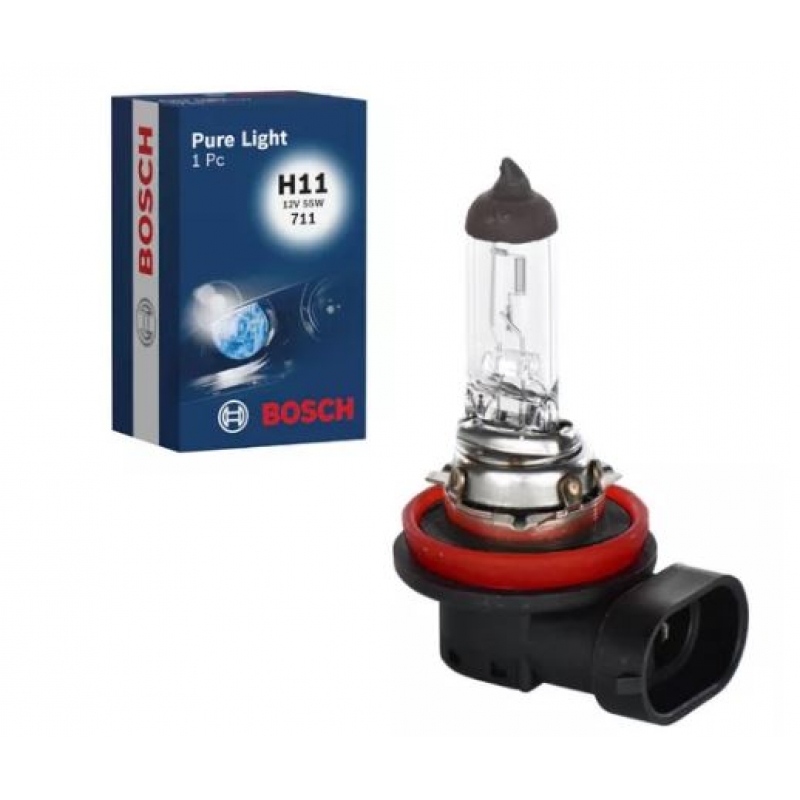 LÂMPADA H11 12V 55W 711 PURE LIGHT BOSCH 1987302084