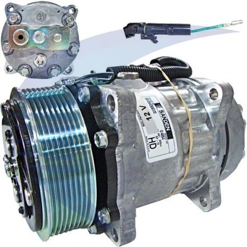 COMPRESSOR 7h15 12v /ORELHA / 2A/ 6PK/ 8PK/ SAIDA VERTICAL / HORIZONTAL