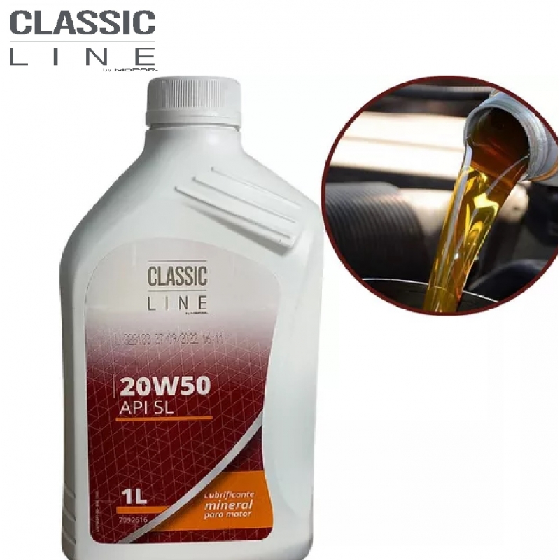 LUBRIFICANTE/ÓLEOMINERAL PARA MOTOR 20W50 API SL CLASSIC LINE - 1L