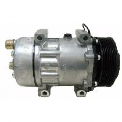 COMPRESSOR 7h15 12v/ passante/ 2A/ 6PK/ 8PK/ SAIDA VERTICAL / HORIZONTAL