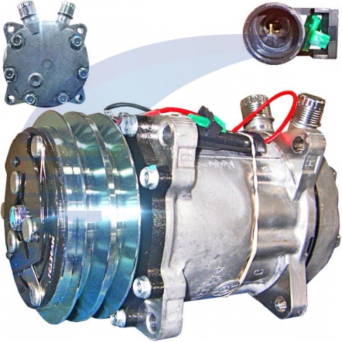 COMPRESSOR 7h15 24v /ORELHA / 2A/ 6PK/ 8PK/ SAIDA VERTICAL / HORIZONTAL