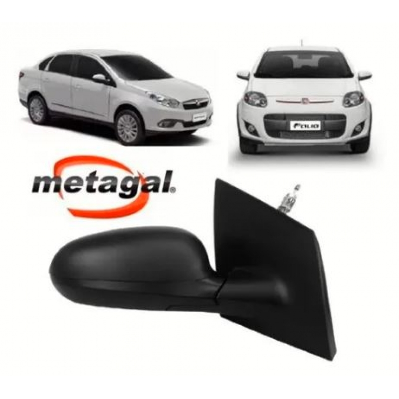 ESPELHO RETROVISOR DIR 735532310 RTUE52CR METAGAL FIAT GRAND SIENA ETORQ 2014