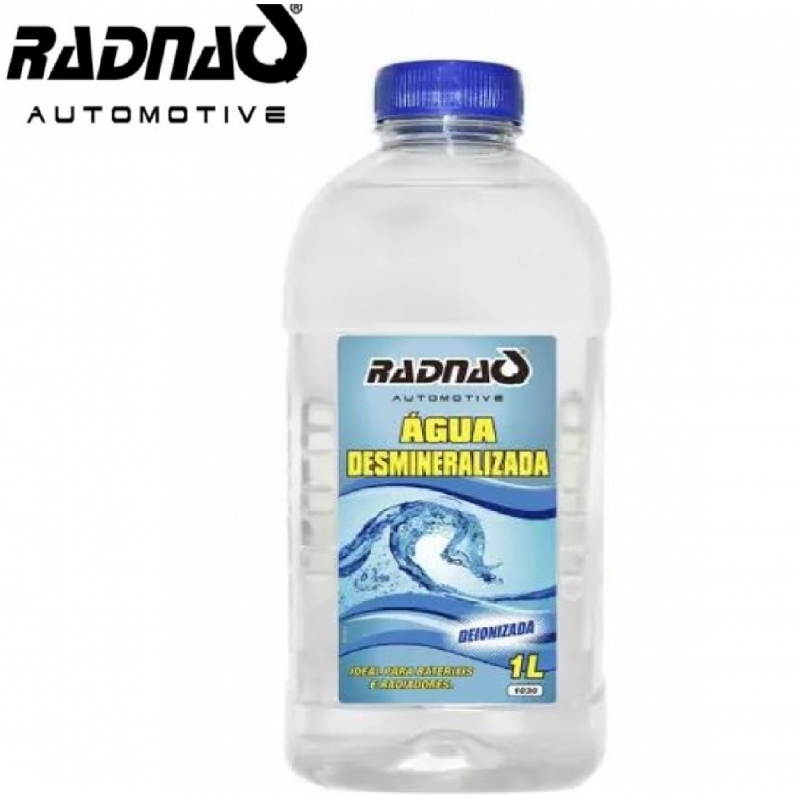 ÁGUA DESMINERALIZADA RADNAQ - IDEAL PARA BATERIAS E RADIADORES
