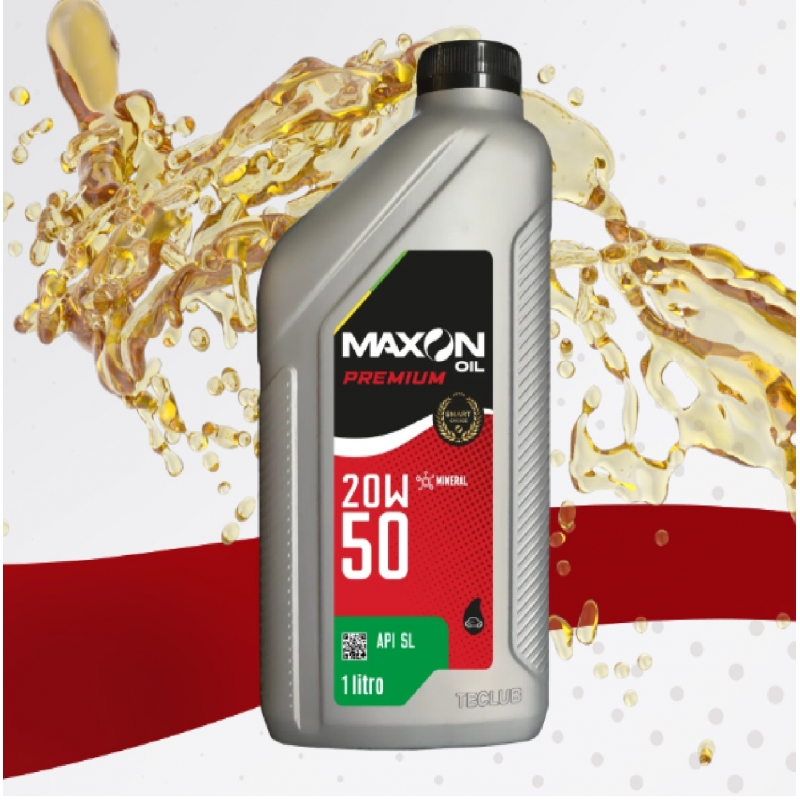 ÓLEO MOTOR 20W50 MINERAL API SL MAXON OIL - 1L