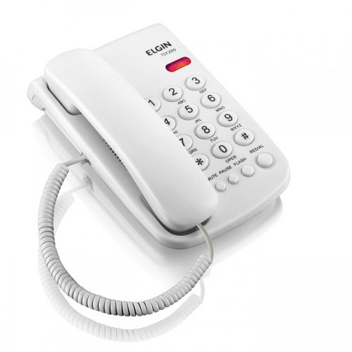 TELEFONE DE MESA ELGIN TCF 2000 COM FIO BRANCO