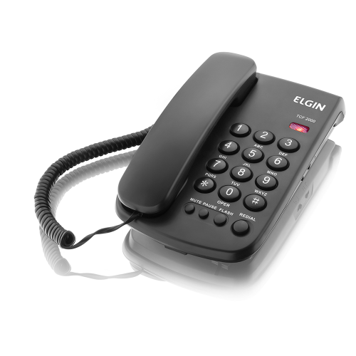 TELEFONE DE MESA ELGIN TCF 2000 COM FIO PRETO