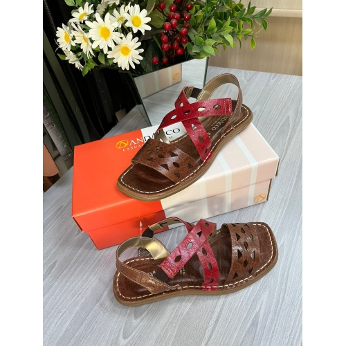 ANDACCO SANDALIA FEM VALIRA SEPIA/SEPIA/ROSSO 15137