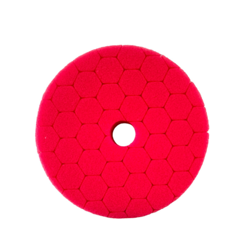 BOINA DE ESPUMA HEXA BUFF CORTE VERMELHO 5 POL AUTO CRAZY