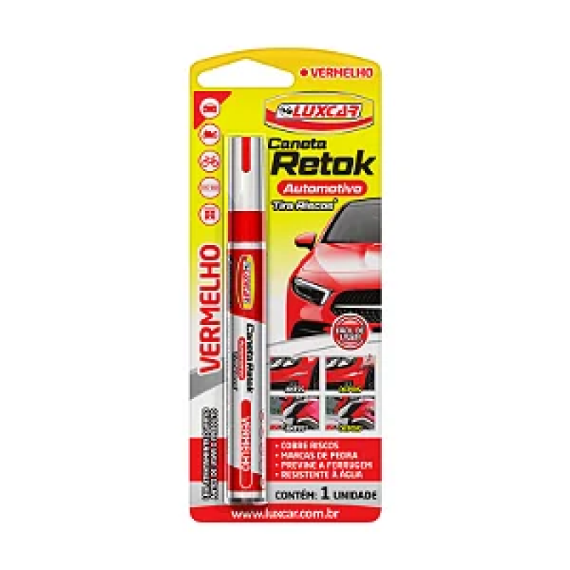 CANETA RETOK TIRA RISCOS VERMELHO LUXCAR
