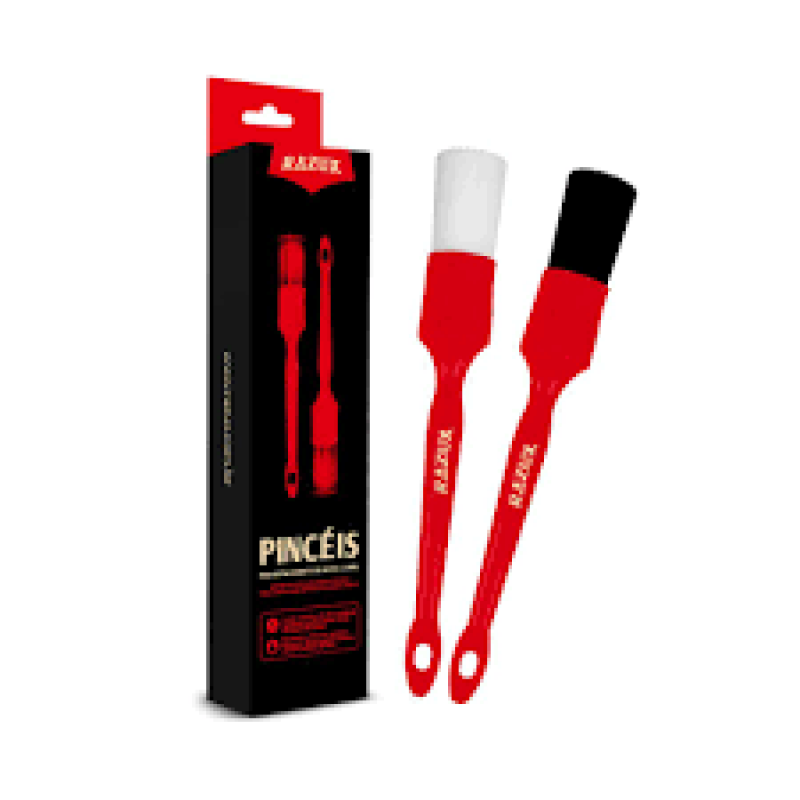 KIT 2 PINCEIS DETALHAMENTO DE MOTOS RAZUX