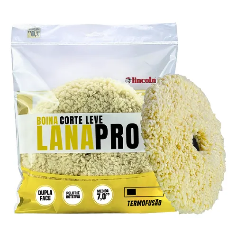 BOINA LA D.F AMARELA CORTE LEVE REFINO 7 POL LANA PRO LINCOLN