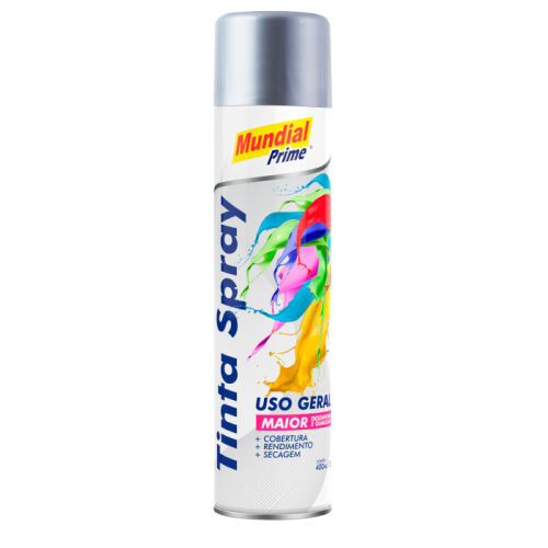 TINTA SPRAY ALUMINIO METALICO MUNDIAL PRIME 400ML