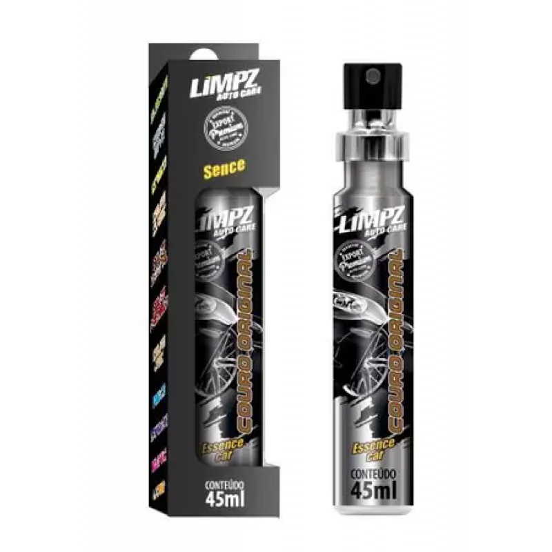 AROMATIZANTE AUTOMOTIVO SPRAY COURO ORIGINAL 45ML LIMPZ AUTO CARE