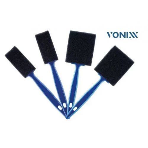 KIT DE 4 PINCEIS DE ESPUMA PARA DETALHAMENTO VONIXX