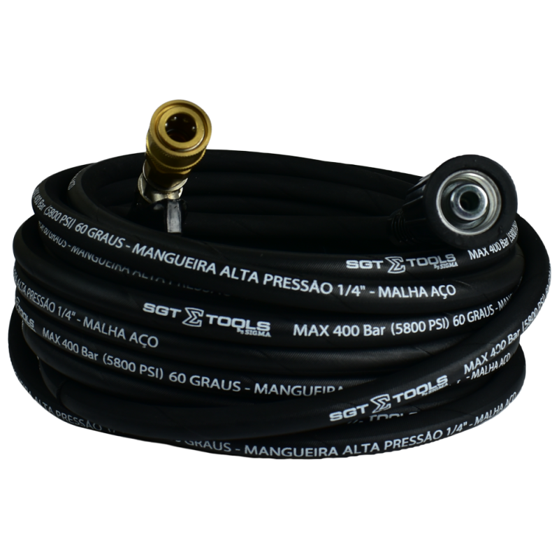 MANGUEIRA TRAMA DE ACO M22/14XM14 FEMEA PARA LAVADORAS 12 METROS SIGMA TOOLS
