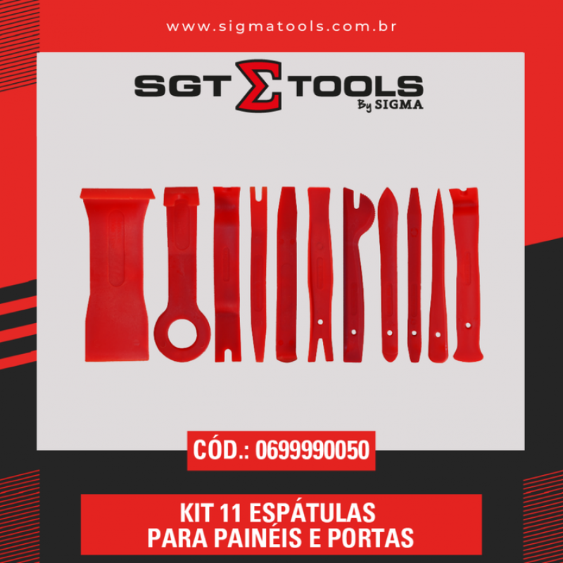 KIT 11 ESPATULAS PARA PAINEIS E PORTAS SIGMA TOOLS
