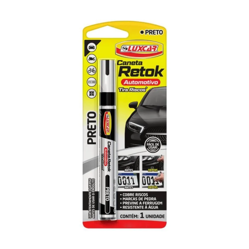 CANETA TIRA RISCOS RETOK PRETO LUXCAR