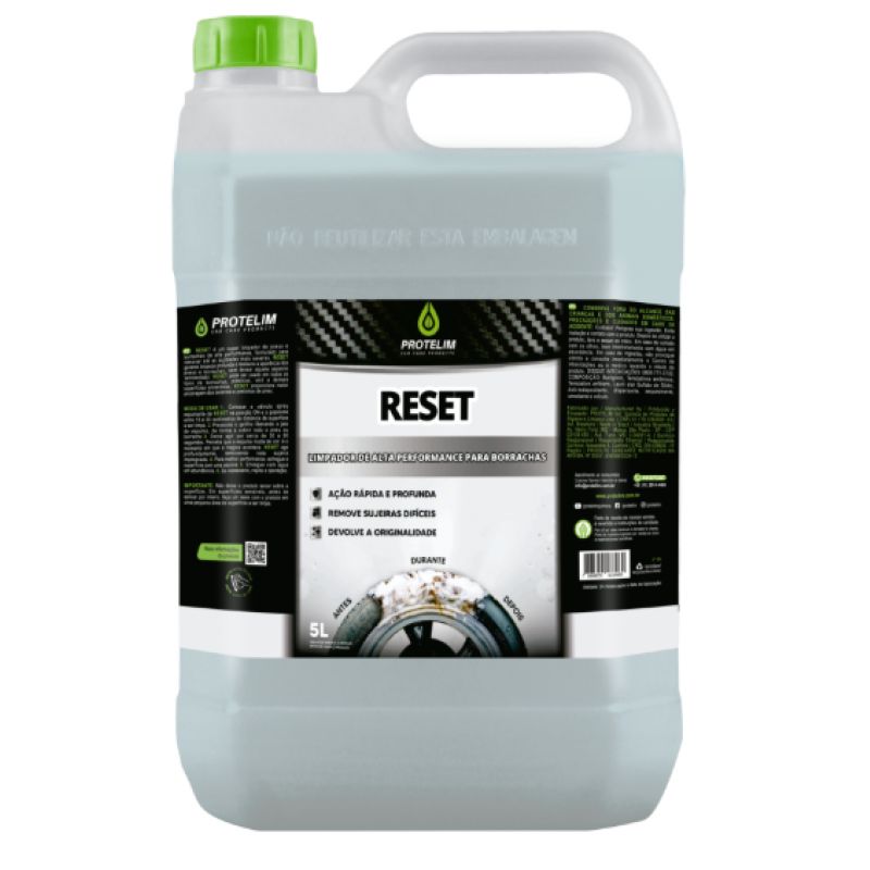 RESET LIMPADOR PARA BORRACHAS 5 LITROS PROTELIM