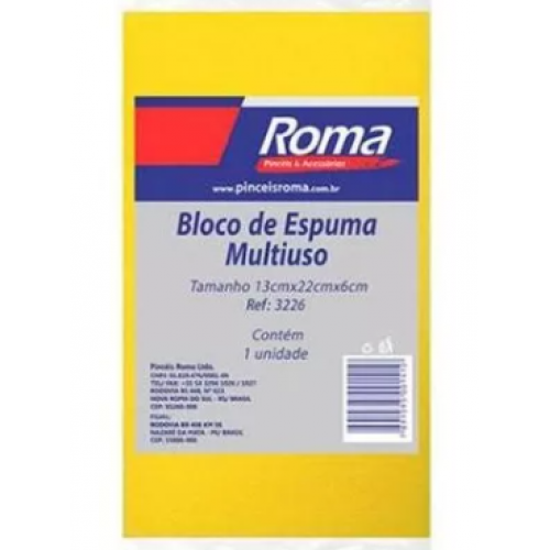 BLOCO DE ESPUMA MULTIUSO ROMA 13X22