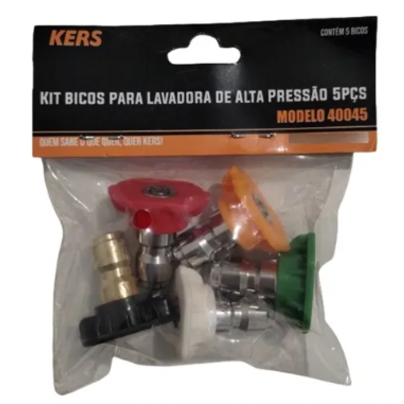 KIT BICOS PARA LAVADORA DE ALTA PRESSAO MODELO 40045 5 PEÇAS KERS