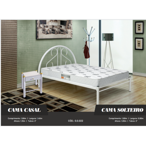 CAMA CASAL TUBOLAR 022/1,40/BRANCO 