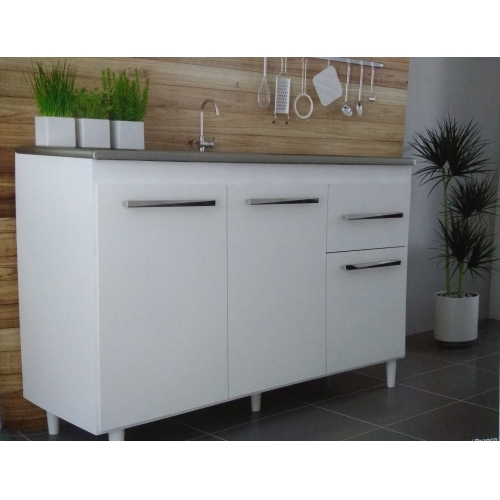 BALCAO MDP 1,20 POP 1 GAVETAS - BRANCO