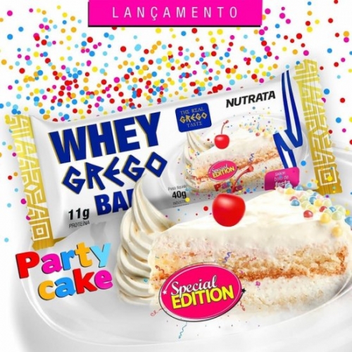 WHEY GREGO BAR BOLO DE FESTA (40G) NUTRATA