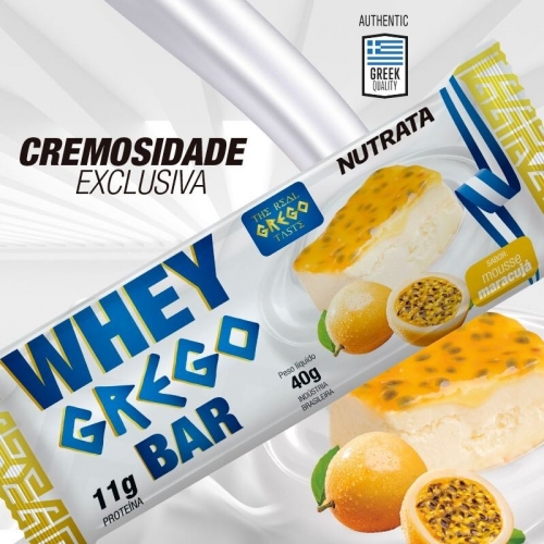WHEY GREGO BAR MOUSSE MARACUJA (40G) NUTRATA