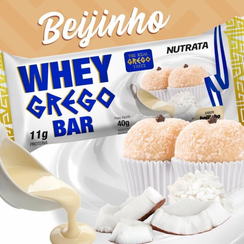 WHEY GREGO BAR BEIJINHO (40G) NUTRATA
