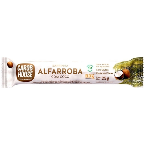 BARRINHA ALFARROBA C/COCO (25G) CAROB HOUSE