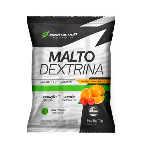 MALTODEXTRINA LARANJA e ACEROLA (1KG) BODYACTION
