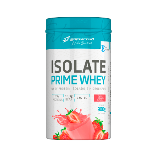 ISOLATE PRIME WHEY MORANGO (900G) BODYACTION