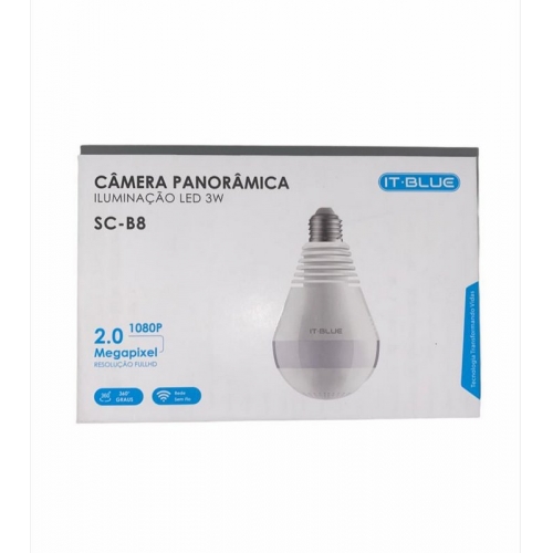 LAMPADA C/ CAMERA PANORAMICA 360º SC-B8