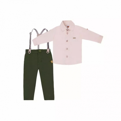 CONJUNTO ACONCHEGO COM SUSPENSORIO - BEGE/MARROM