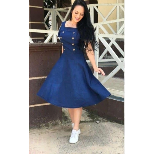 VESTIDO JEANS ALÇA 8 BOTÕES