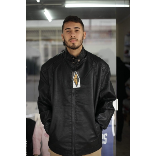 JAQUETA MASCULINA COURO ECOLOGICO