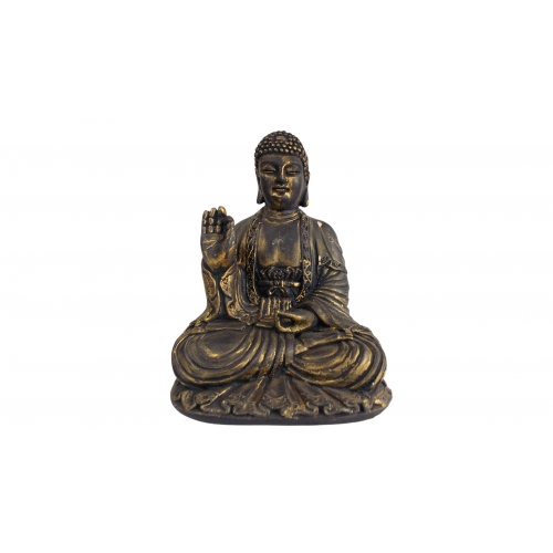 Estatua Buda em gesso Marrom - maciço