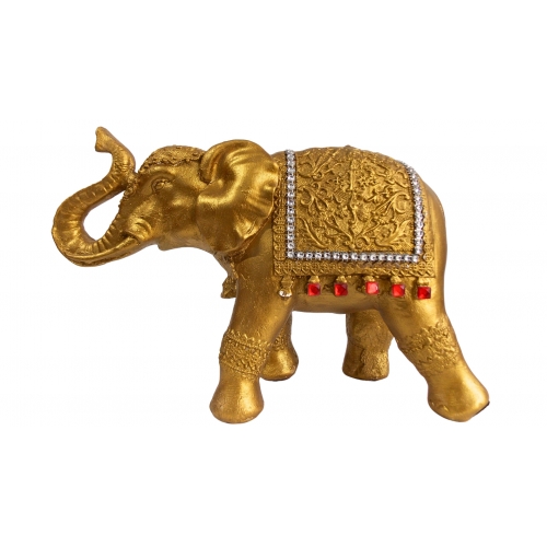 Estatua Elefante dourado gesso - maciço